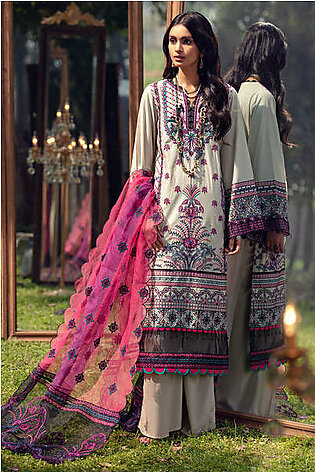 2796-FRENCH-GRAY EMBROIDERED LAWN UNSTITCHED