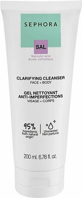 SEPHORA- Clarifying Face And Body Cleanser With Salicylic Acid 200ml
