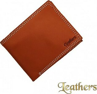 Pocket Size Mustard Plain Leather Wallet