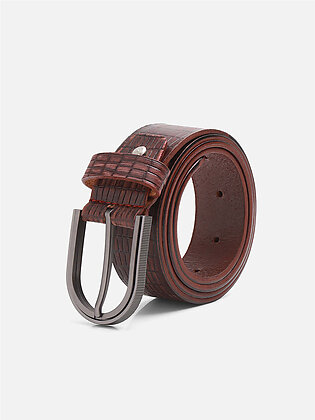 Maroon Leather Belt - FALB23-013
