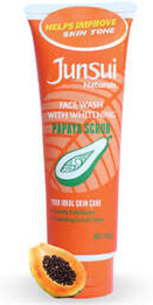 Junsui Naturals Papaya Scrub Whitening Face Wash 100g