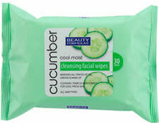 Beauty Formulas Cool Cucumber Cleansing Facial Wipes 30'S