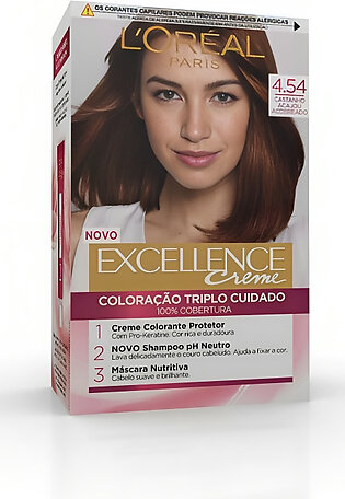 Loreal Excellence Creme - 4.54 Copper Mahogany Hair Color