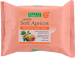 Beauty Formulas Soft Apricot Cleansing Facial Wipes 30'S