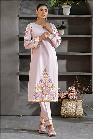 Stitched Embroidered Cambric Shirt and Trouser RKCC-055