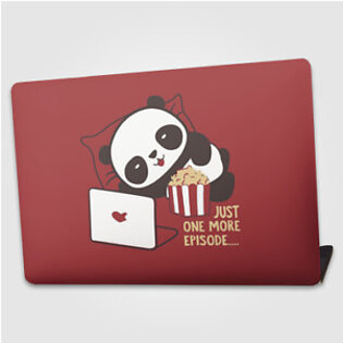 Just One More Episode … -panda – Laptop skin