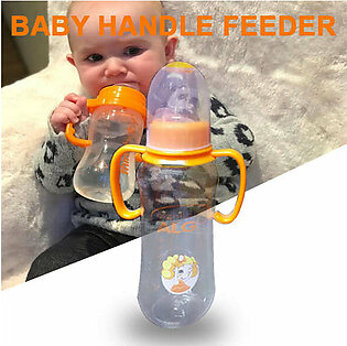 Pack of 2 Baby Feeding Bottle Transparent Milk Bottle Orange