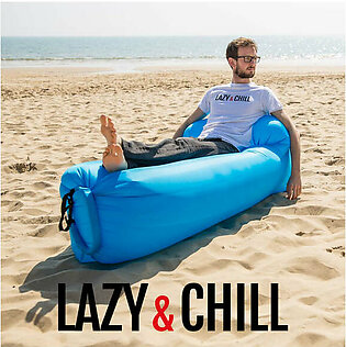 Portable Camping Lounger Multi Color Sofa Inflatable Sleeping Bag Beach Hangout Lazy Air Bed 5433