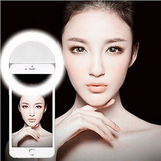 Pack of 2 Portable Selfie Ring Light Flash Led Camera Enhancing Photography For Smartphone