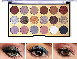 Palette of matte glitter eyeshadows 18 shiny colors eyeshadows makeup metallic luster waterproof eye makeup