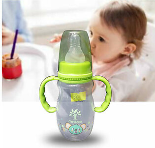 Pack of 2 Baby Feeding Bottle Transparent Milk Bottle Green