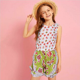 Jelly the Pug Girl's Forest Buddies Printed Dress