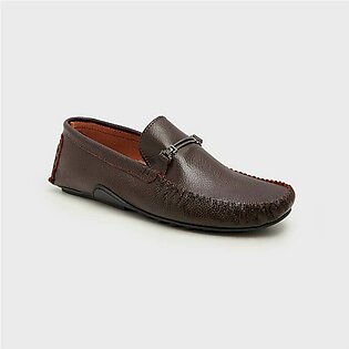 Men's Cleveland Cow Leather Loafer Shoes with Brass Buckle