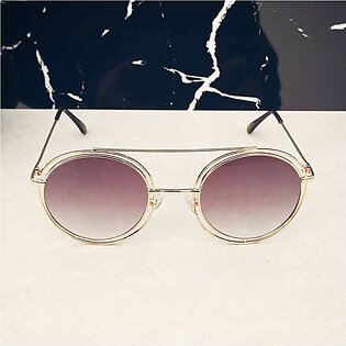 Unisex Double Circle Wire Frame Sun Glasses