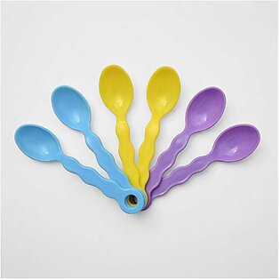 Kids Plastic Feeding Spoon Set - Pack Of 6