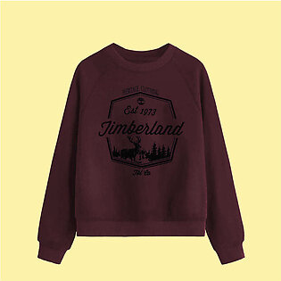 Timberland Boy's Moose Printed Raglan Sleeve Fleece Sweatshirt