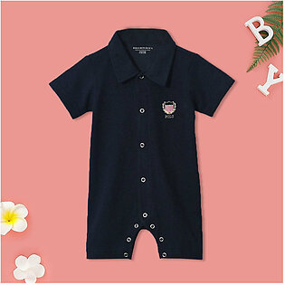 Polo Republica Polo Emblem Embroidered Short Sleeve Baby Romper