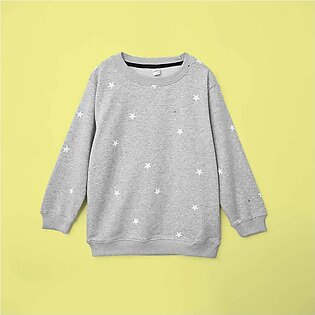 Minoti Kid's Star Printed Fleece Sweat Shirt