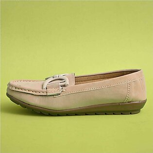 Classic Women's Buckle Design Moccasin Shoes