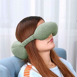 High Living Neck Support U-Shaped Pillow With Eye Mask