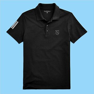 Polo Republica Men's PR & Three Strips Printed Activewear Polo Shirt