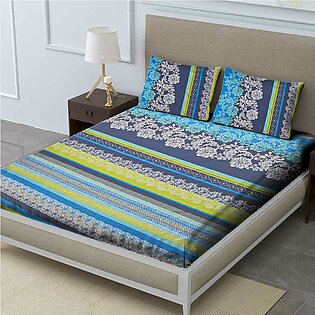 KHR Collection Linstead Printed Bed Sheet With Pillow Cover