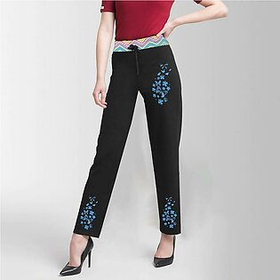 Mix&Co. Women's Abilene Comfortable Stretch Activewear Bootleg Pants With Printed Waistband