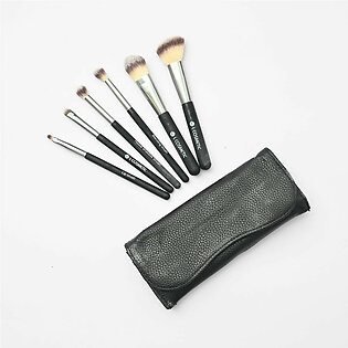 Makeup Brush Set With Pouch - Pack Of 6