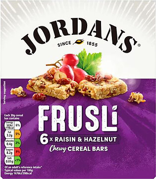 Jordans Frusli Juicy Raisins & Hazelnuts 6X30g
