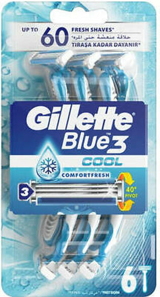 Gillette Blue 3 Cool Razor 6's