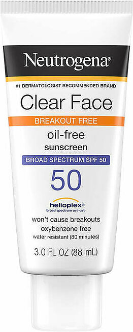 Neutrogena Clear Face Oil-Free Sunscreen Lotion SPF50, 88ml