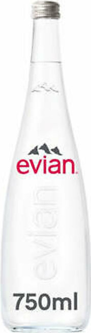 Evian Mineral Water Glass Bottle 750ml