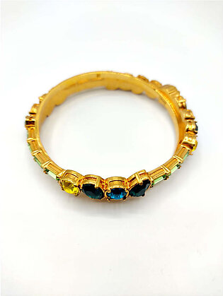Versace Double Bangle Gold With Stones
