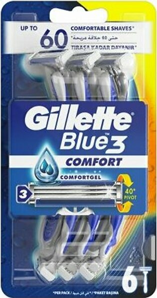 Gillette Blue 3 Razor Pack of 6