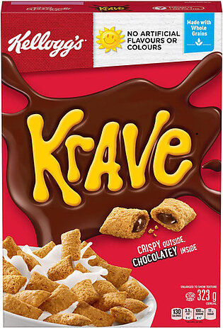 Kellogg's Krave Crispy Crunchy Chocolatey Cereal 323g