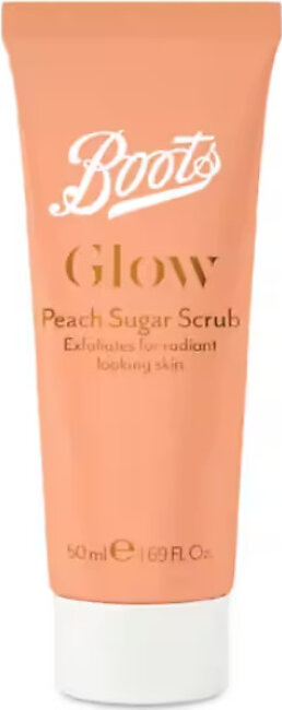 Boots Glow Peach Sugar Scrub 50ml