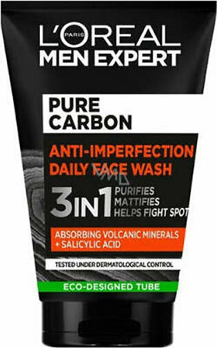 Loreal Men Expert Pure Carbon 3 In 1 Face Wash 100ml