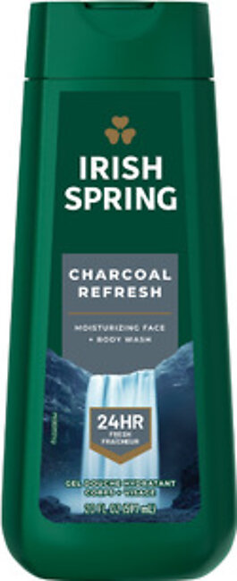 Irish Spring Charcoal Refresh Moisturizing Face + Body Wash 591ml