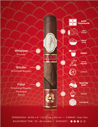 Davidoff Year of the Dragon 10 Limited Edition Cigar (Full Box)