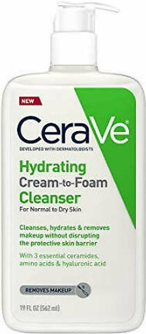 Cerave Hydrating Cream to Foam Lotion Normal to Dry Skin 562ml