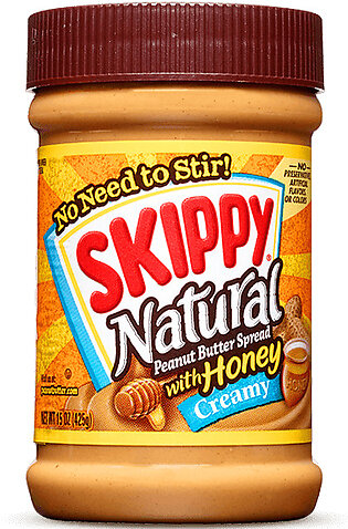 Skippy Natural Peanut Butter Spread With Honey 425g