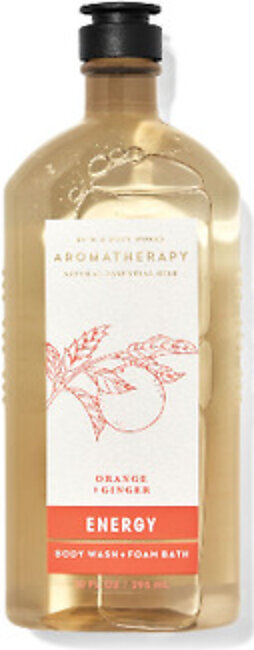 BBW Aromatherapy Energy Orange+Ginger Body Wash & Foam Bath 295ml
