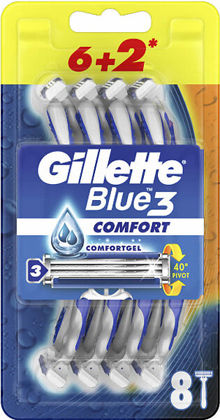 Gillette Blue3 Comfort Razor 8pcs