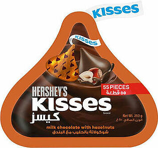 Hershey's Kisses Milk Chocolate With Hazelnuts Pouch 250g