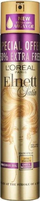 Loreal Elnett Satin Precious Oil Hair Spray Purple 300ml