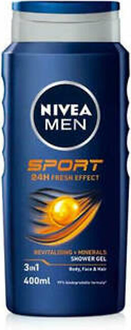 Nivea Men Sport Revitalising 3In1 Shower Gel 400ml