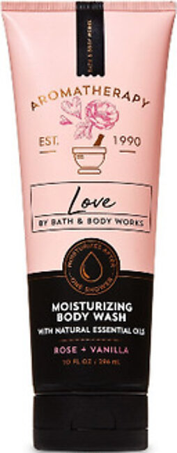 Bath & Body Aromatherapy Rose + Vanilla Moisturizing Body Wash 296ml