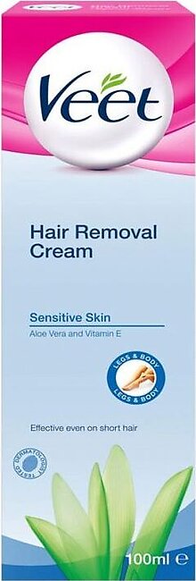 Veet Hair Removal Cream Sensitive Skin Aloe Vera & Vit E 100ML