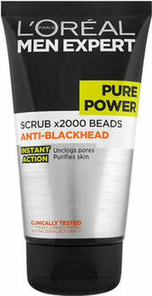 Loreal Men Expert Pure Power Anti Blackhead Face Scrub 150ml