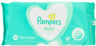 Pampers Baby Wipes Sensitive Fragrance Free 52s